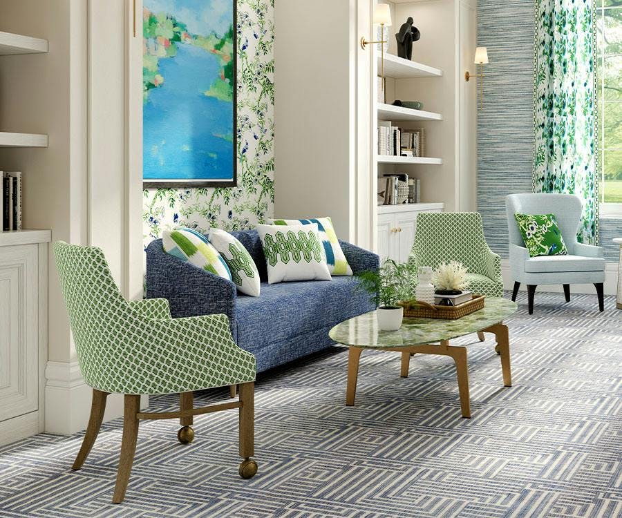 Senior Living Lounge area with sofa and lounge chairs